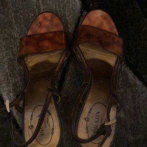 Tortoise Prada heels